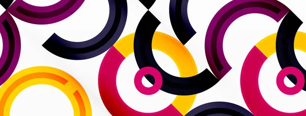 Fond Abstrait Cercle Coloré Avec Design Vibrant Accrocheur Qui Intègre — Image vectorielle