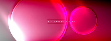 Vektör soyut arkaplan - sıvı gradyan üzerinde sıvı şeffaf kabarcık şekilleri gölgeler ve ışık efektleri