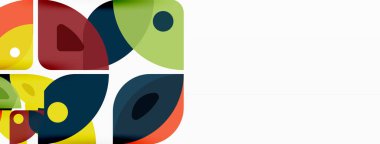 Çizgiler, kareler, daireler ve üçgenler. Duvar kağıdı, pankart, arkaplan, sunum veya iniş sayfası için Geometrik soyut arkaplan