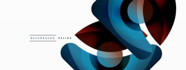 Yaratıcı geometrik duvar kağıdı. Asgari soyut arkaplan. Duvar kağıdı arkaplanı veya iniş sayfası için daire dalga ve yuvarlak şekiller kompozisyon vektör çizimi