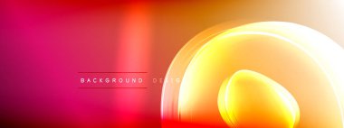 Vektör soyut arkaplan - sıvı gradyan üzerinde sıvı şeffaf kabarcık şekilleri gölgeler ve ışık efektleri