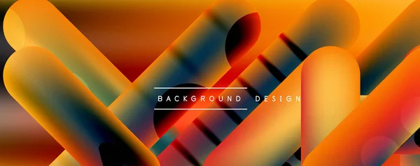 Techno Runde Formen Linien Abstrakter Hintergrund Mit Glänzenden Elementen Vektor — Stockvektor