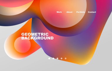 Abstract liquid background for your landing page design. Web page for website or mobile app wallpaper