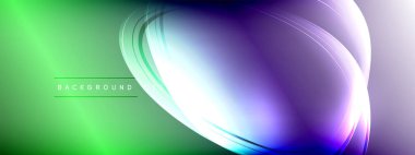 Vektör soyut arkaplan - sıvı gradyan üzerinde sıvı şeffaf kabarcık şekilleri gölgeler ve ışık efektleri