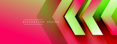 Enerjik geometrik arkaplan harmonik hareket içinde dinamik oklardan oluşan bir dizi içeriyor, hız, çeviklik ve kasıtlı akış duygusunu çağrıştırıyor