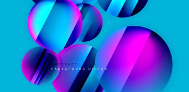 Parlak yüzeyi ve ışığı olan daireler ve gölge efektleri soyut arka plan. Kapaklar, şablonlar, el ilanları, afişler, broşürler, afişler için şablon