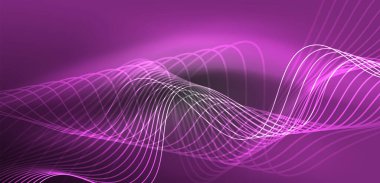 Soyut arkaplan neon dalgası. Duvar kağıdı, afiş, arkaplan, iniş sayfası, duvar resimleri, davetiyeler, posterler için yüksek teknoloji tasarımı