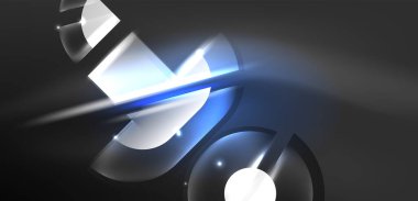 Soyut arkaplan parlayan neon halkalar ve sihirli ışık efektleri olan çizgiler. Duvar kağıdı, afiş, arkaplan, iniş sayfası, duvar resimleri, davetiyeler, posterler için yüksek teknoloji tasarımı