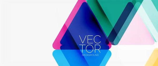 Abstrakter Hintergrund Farbige Transparente Dreiecke Mosaikstil Mit Schattenlinien Design Für — Stockvektor
