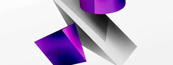 Metallic Shape Vector Geometric Background Trendy Techno Business Template Wallpaper — Archivo Imágenes Vectoriales