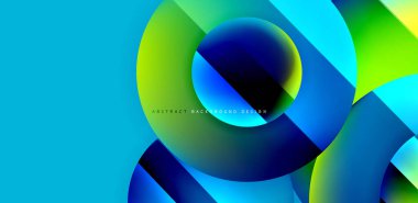 Parlak yüzeyi ve ışığı olan daireler ve gölge efektleri soyut arka plan. Kapaklar, şablonlar, el ilanları, afişler, broşürler, afişler için şablon