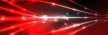 Neon parlayan sıvı dalga çizgileri, sihirli enerji uzay ışığı konsepti. Duvar kağıdı, afiş, arkaplan, broşür, katalog, kapak, broşür