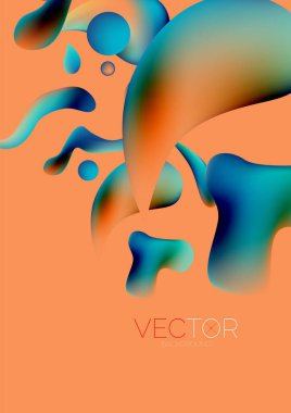Fluid water drop shape composition abstract background. Vector illustration for banner background or landing page