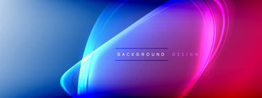 Vektör soyut arkaplan - sıvı gradyan üzerinde sıvı şeffaf kabarcık şekilleri gölgeler ve ışık efektleri