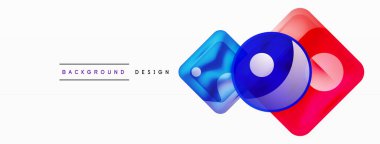 Soyut arkaplan tasarımı titizlikle hazırlanmış vektör bileşiminde parlak cam geometrik şekiller sergiliyor.