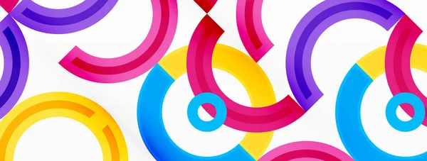 色彩斑斓的圆形抽象背景 设计生动醒目 融合了各种不同的色调和色调 产生了旋涡般的动态效果 — 图库矢量图片