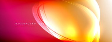 Vektör soyut arkaplan - sıvı gradyan üzerinde sıvı şeffaf kabarcık şekilleri gölgeler ve ışık efektleri