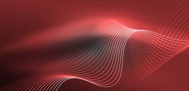 Soyut arkaplan neon dalgası. Duvar kağıdı, afiş, arkaplan, iniş sayfası, duvar resimleri, davetiyeler, posterler için yüksek teknoloji tasarımı