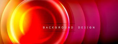 Çember çizgileri ve baloncuklar ışık ve gölge efektleriyle parlayan etki eğiminde. Işık, gölge ve derinliğin dinamik etkileşimi. Gelecekçi ve ritmik teknoloji tasarımı