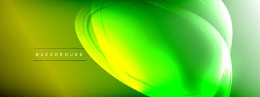 Vektör soyut arkaplan - sıvı gradyan üzerinde sıvı şeffaf kabarcık şekilleri gölgeler ve ışık efektleri