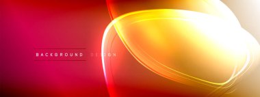 Vektör soyut arkaplan - sıvı gradyan üzerinde sıvı şeffaf kabarcık şekilleri gölgeler ve ışık efektleri