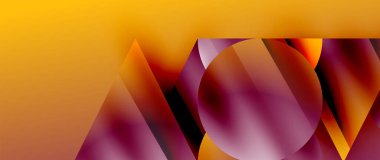 Birbirine kenetlenmiş üçgenler ve dairelerden oluşan büyüleyici soyut arkaplan, hem zerafet hem de modernlik saçan şaşırtıcı şekiller ve desenler oluşturur.