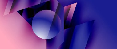 Birbirine kenetlenmiş üçgenler ve dairelerden oluşan büyüleyici soyut arkaplan, hem zerafet hem de modernlik saçan şaşırtıcı şekiller ve desenler oluşturur.