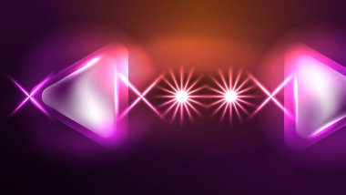 Karanlıkta ışık efektli tekno neon üçgenler