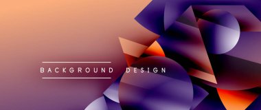 Birbirine kenetlenmiş üçgenler ve dairelerden oluşan büyüleyici soyut arkaplan, hem zerafet hem de modernlik saçan şaşırtıcı şekiller ve desenler oluşturur.