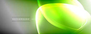 Vektör soyut arkaplan - sıvı gradyan üzerinde sıvı şeffaf kabarcık şekilleri gölgeler ve ışık efektleri