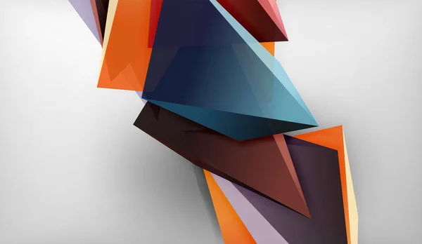 3D三角形ベクトル抽象背景 バナー ランディングページ 壁アート 招待状 プリントのビジネスや技術デザイン — ストックベクタ