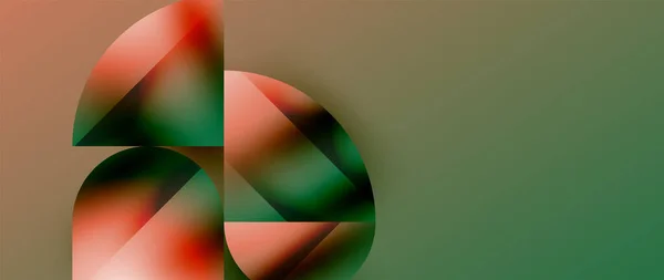 Essence Minimalisme Cercles Métalliques Carrés Convergent Sur Toile Étude Dans — Image vectorielle