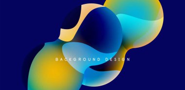 Bright abstract background glossy shiny circle and sphere composition. Minimalist geometric vector Illustration For Wallpaper, Banner, Background, Card