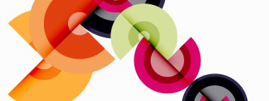 Gölgeler ile çevreler küçük geometrik bileşim soyut arkaplan