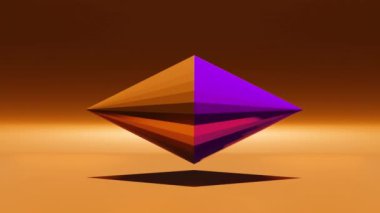 Soyut 3d render hareketlendirme grafikleri - metalik koni döngüleme animasyon arkaplanı