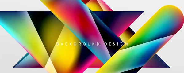 Triangle Fluid Color Gradient Abstract Background Vector Illustration Wallpaper Banner — Vetor de Stock