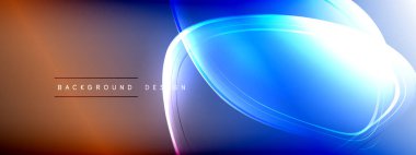 Vektör soyut arkaplan - sıvı gradyan üzerinde sıvı şeffaf kabarcık şekilleri gölgeler ve ışık efektleri