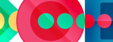 Triangles and circles abstract background for wallpaper, banner, background, card, book Illustration, landing page