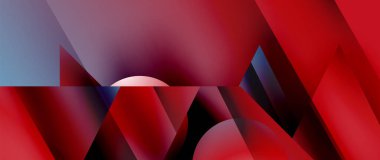 Birbirine kenetlenmiş üçgenler ve dairelerden oluşan büyüleyici soyut arkaplan, hem zerafet hem de modernlik saçan şaşırtıcı şekiller ve desenler oluşturur.