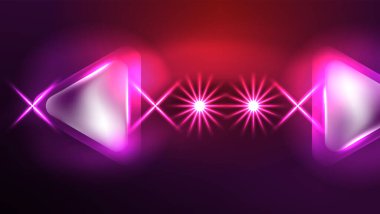 Karanlıkta ışık efektli tekno neon üçgenler