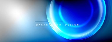 Çember çizgileri ve baloncuklar ışık ve gölge efektleriyle parlayan etki eğiminde. Işık, gölge ve derinliğin dinamik etkileşimi. Gelecekçi ve ritmik teknoloji tasarımı