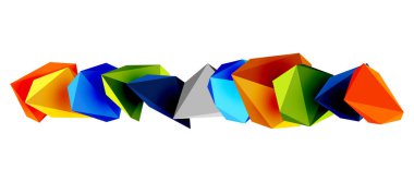 3d düşük poli üçgen tasarım elementleri