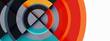 Gölgeler ile çevreler küçük geometrik bileşim soyut arkaplan