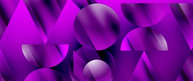 Birbirine kenetlenmiş üçgenler ve dairelerden oluşan büyüleyici soyut arkaplan, hem zerafet hem de modernlik saçan şaşırtıcı şekiller ve desenler oluşturur.