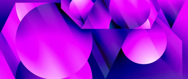 Fond Abstrait Captivant Composé Triangles Cercles Entrelacés Formant Une Danse — Image vectorielle