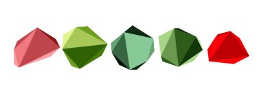 Soyut düşük polyester taş tasarımı. Geometrik 3d vektör tasarım ögesi