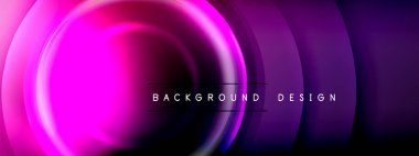 Çember çizgileri ve baloncuklar ışık ve gölge efektleriyle parlayan etki eğiminde. Işık, gölge ve derinliğin dinamik etkileşimi. Gelecekçi ve ritmik teknoloji tasarımı