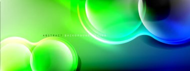 Renk eğimli gölgeler ve ışık efektleri arka planı. Lens ve daire tasarımı. Dinamik düz gölge çizgisi etkisi olan basit akışkan renk gradyanı soyut arkaplan