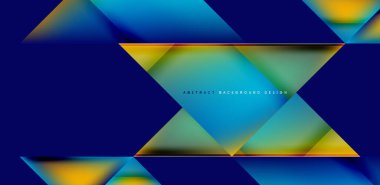 Akışkan gradyan renklerle dinamik üçgen tasarımı soyut arkaplan