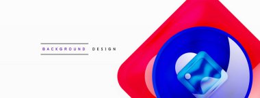 Soyut arkaplan tasarımı titizlikle hazırlanmış vektör bileşiminde parlak cam geometrik şekiller sergiliyor.